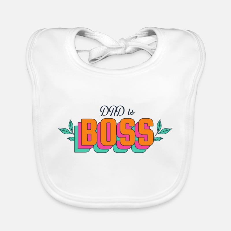 Dad is Boss Organic Baby Bibs