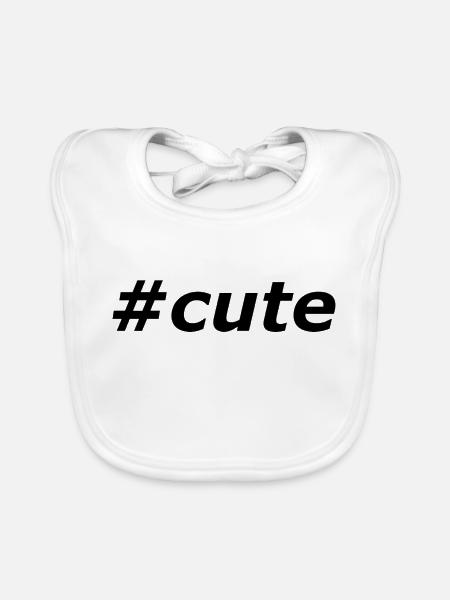 #cute - Baby Bio-Lätzchen - Weiß - Vorne