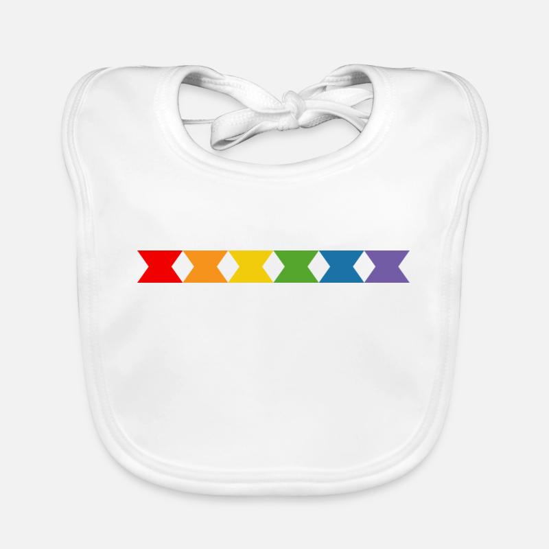 Regenbogen diabolo Baby Bio-Lätzchen