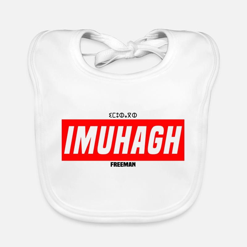 IMUHAGH - Organic Baby Bibs - white