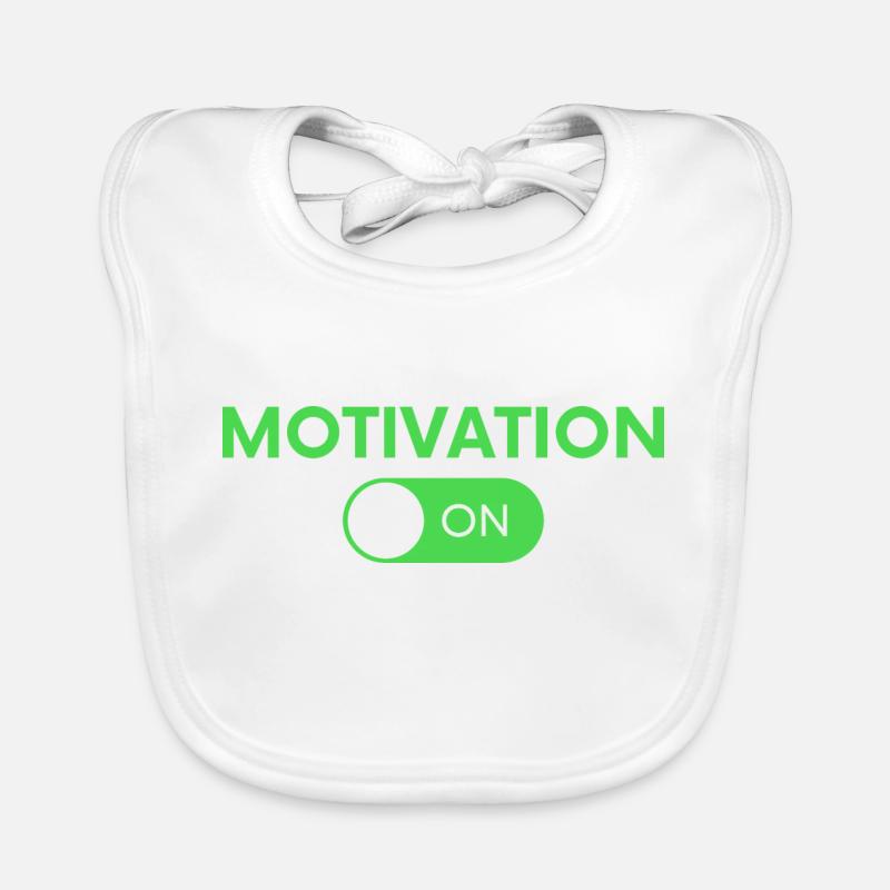 Motivation ON - Bavoir bio Bébé - blanc