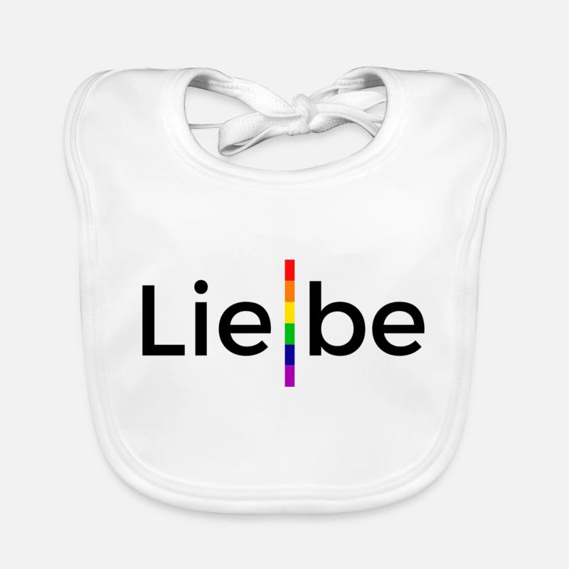 Liebe ist bunt Baby Bio-Lätzchen