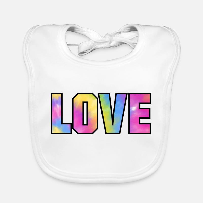 Tie Dye Love Organic Baby Bibs