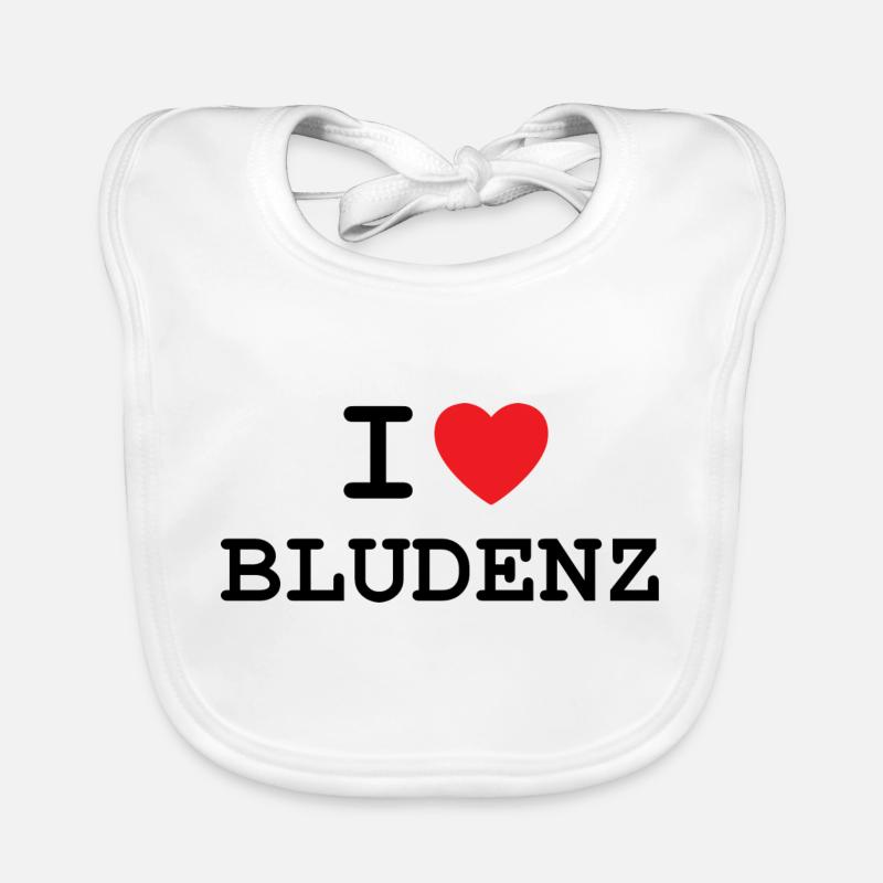 I love Bludenz - Ich liebe Bludenz Shirt - Baby Bio-Lätzchen - Weiß