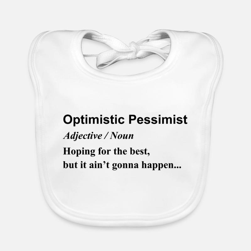Optimiste pessimiste Graphique Bavoir bio Bébé