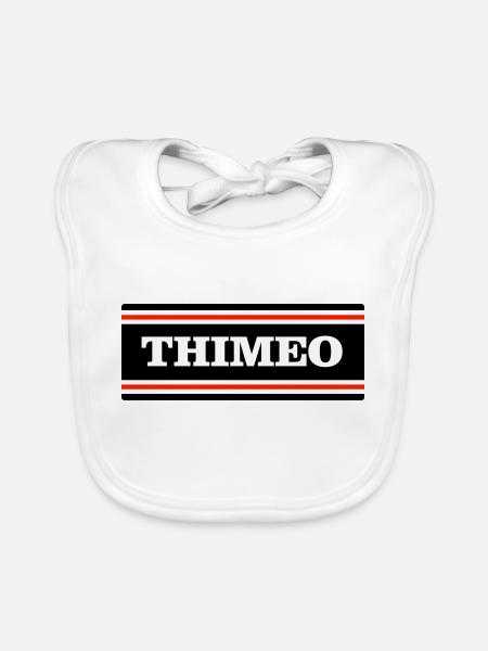 THIMEO - Bavoir bio Bébé - blanc - Devant