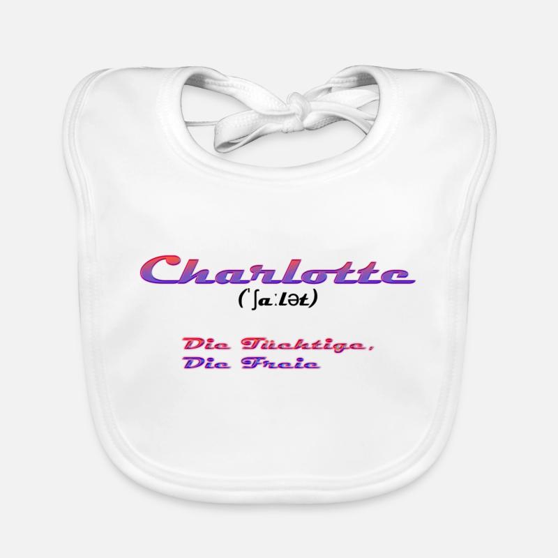 Charlotte - Bavoir bio Bébé - blanc