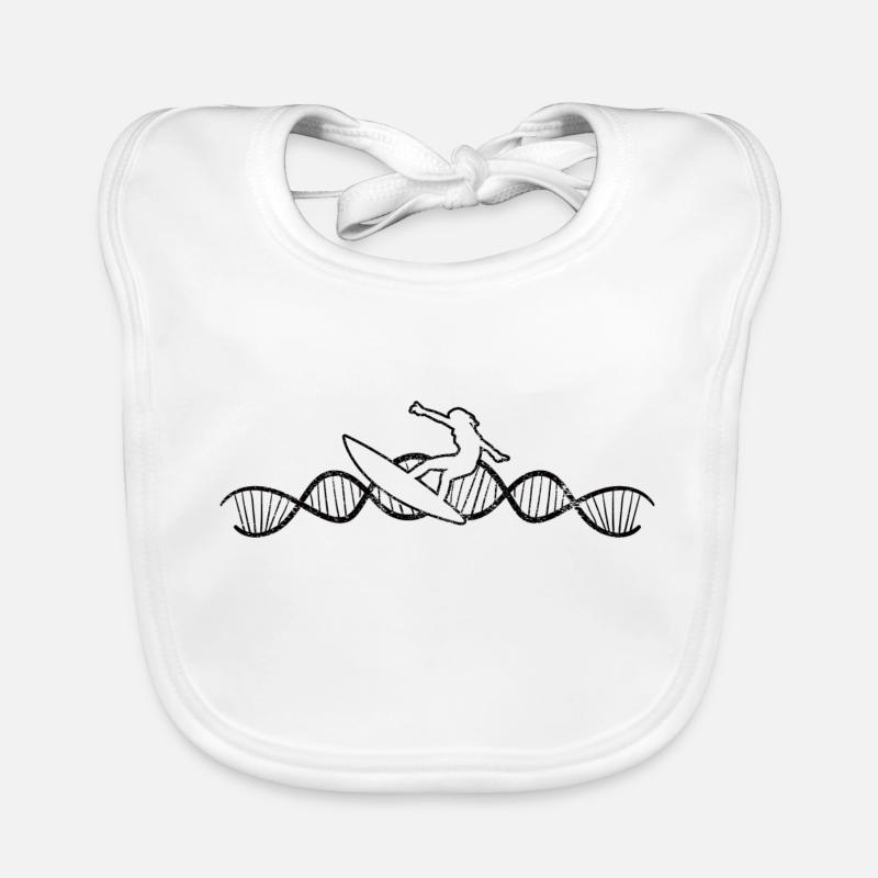 Surfer Surf instructor surf surf surfboard Organic Baby Bibs