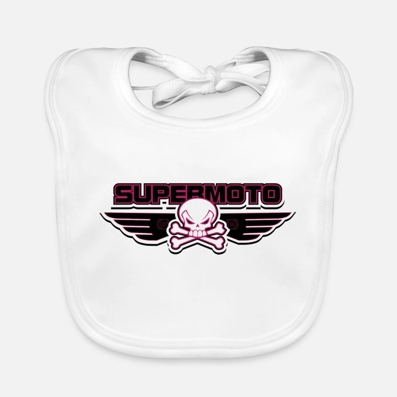 SUPER MOTO Pirates rose Bavoir bio Bébé