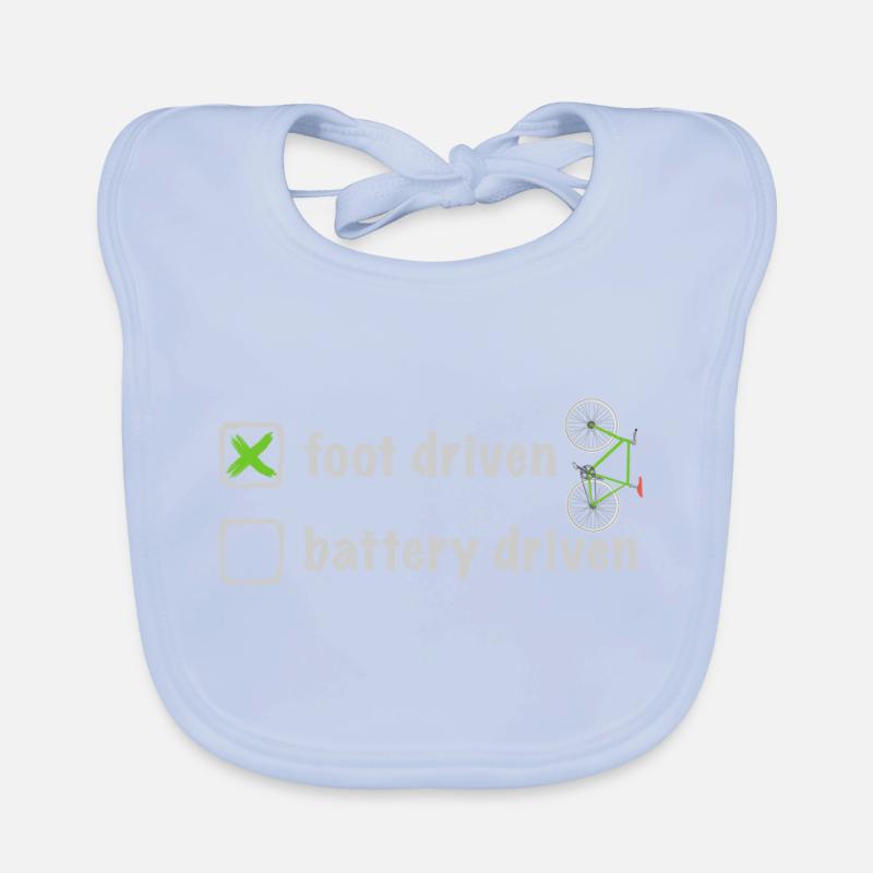 Cycling, but without battery - real footwork Organic Baby Bibs