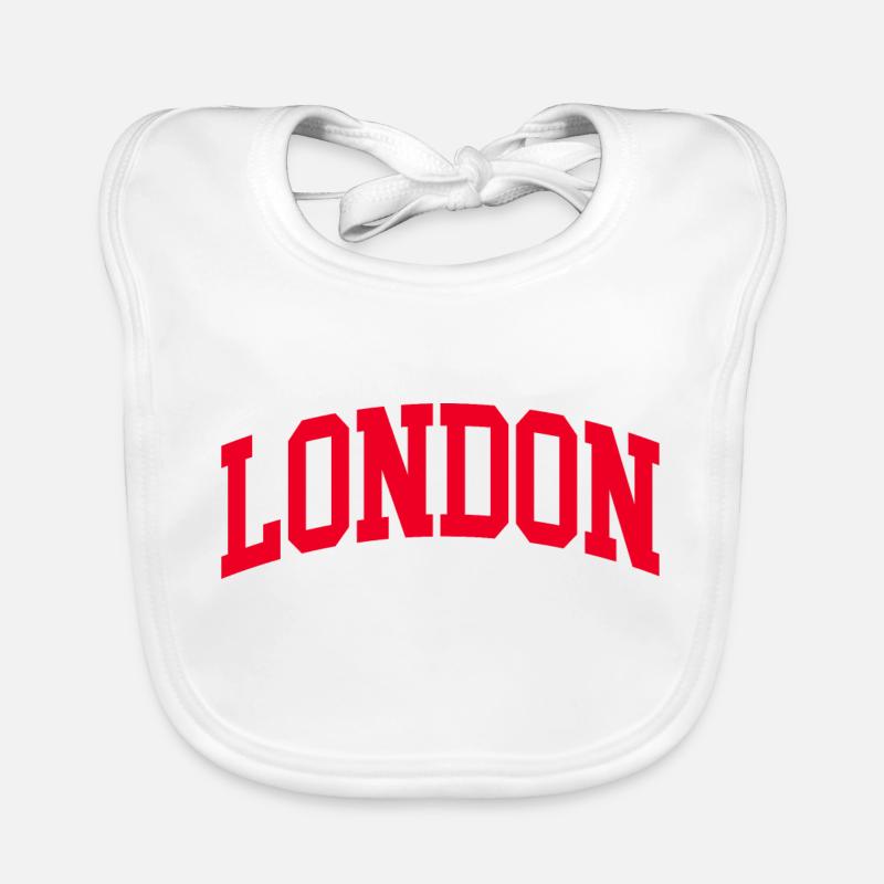 Londres - Bavoir bio Bébé - blanc