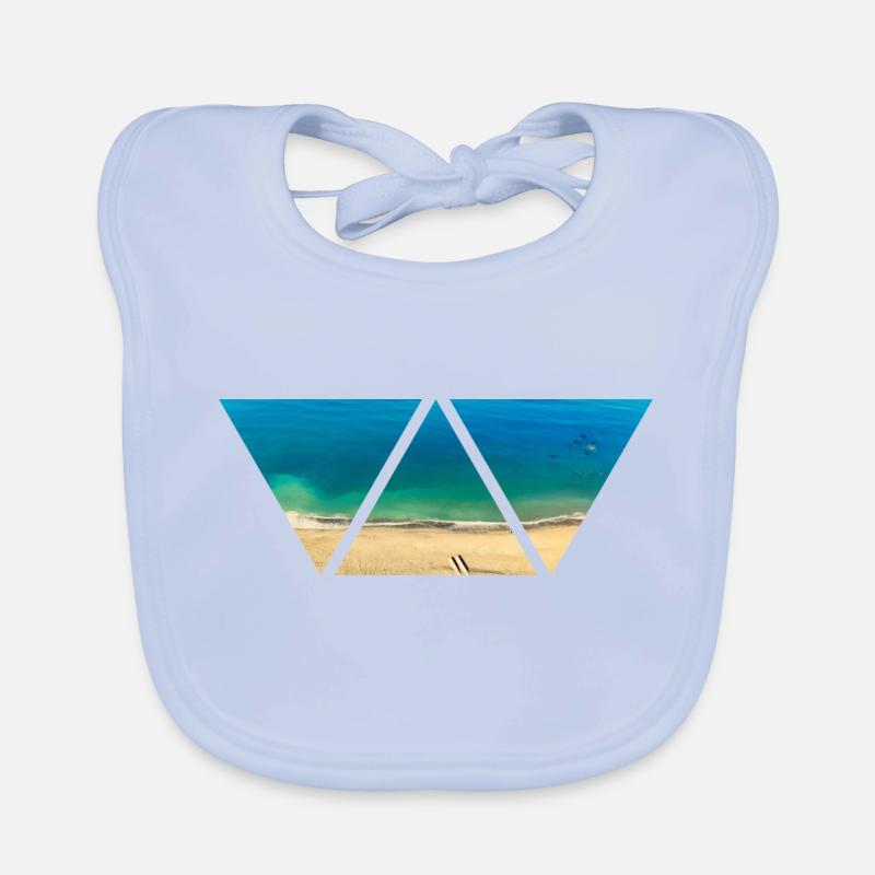 Beach Triangle Drone Sea Holiday Gift Bavoir bio Bébé