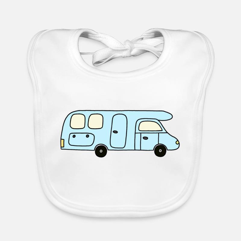 Camper light blue Organic Baby Bibs