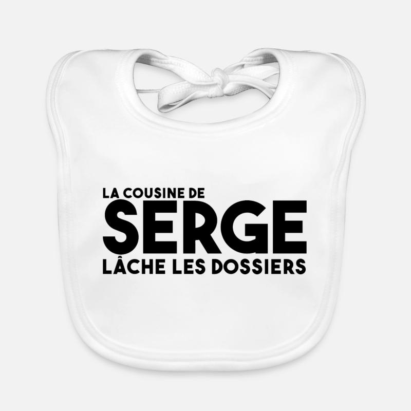 La cousine de Serge - Bavoir bio Bébé - blanc