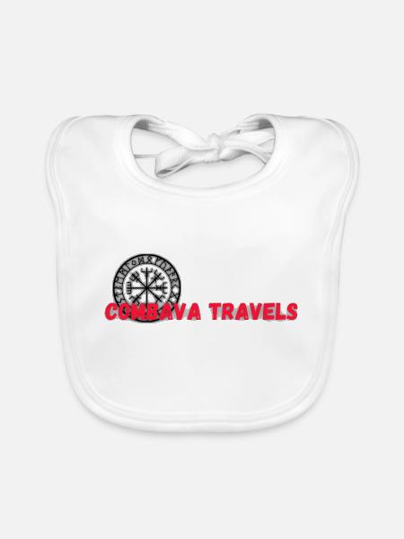Combava Travels chaine youtube/ youtube channel - Bavoir bio Bébé - blanc - Devant