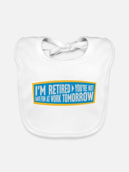 have fun at work - Organic Baby Bibs - white - Front