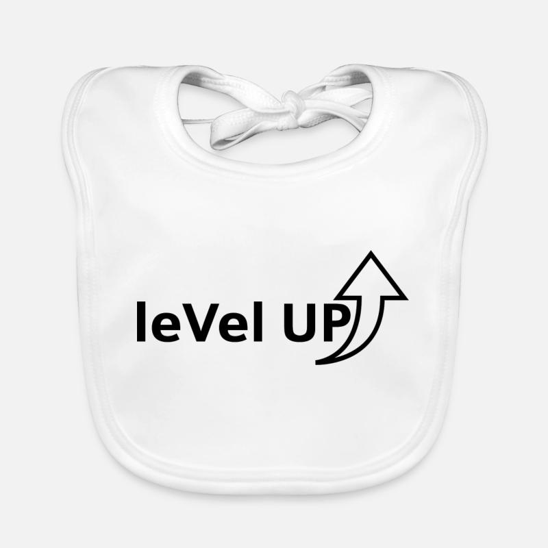 Levelup - Organic Baby Bibs - white