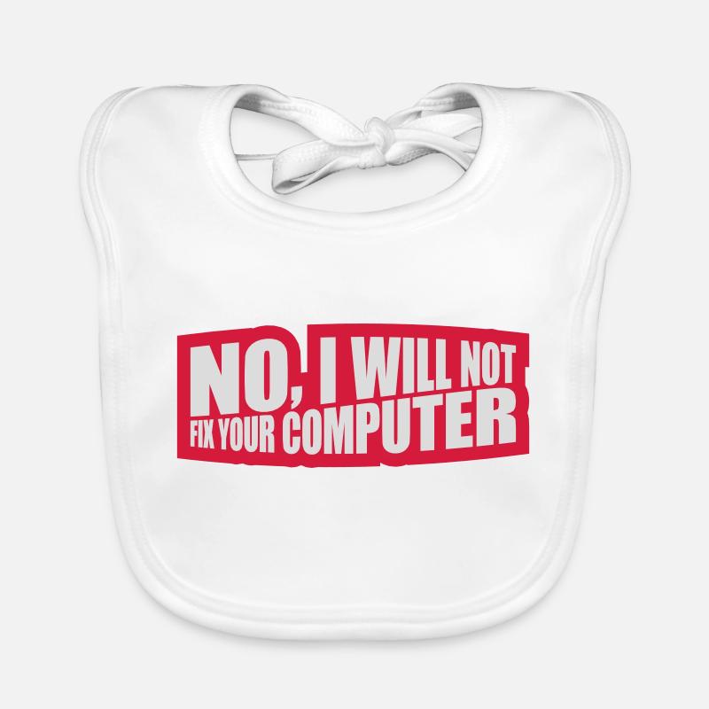 not fix your computer Organic Baby Bibs