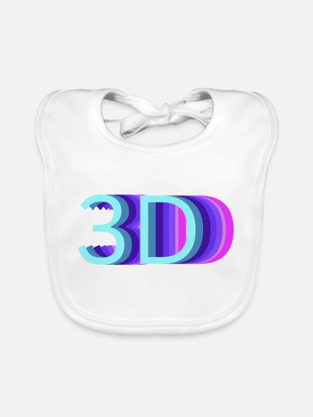 3DDD - Baby Bio-Lätzchen - Weiß