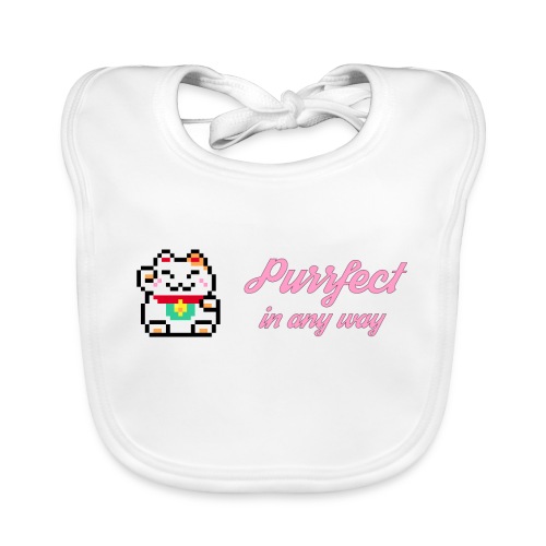 Purrfect in any way (Pink) - Organic Baby Bibs