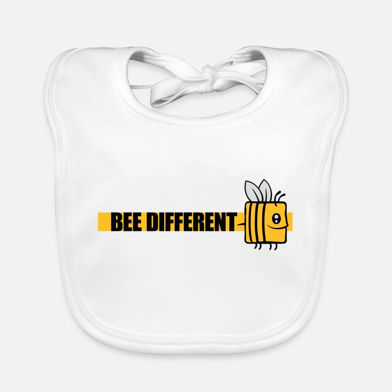bee different saying quote Organic Baby Bibs