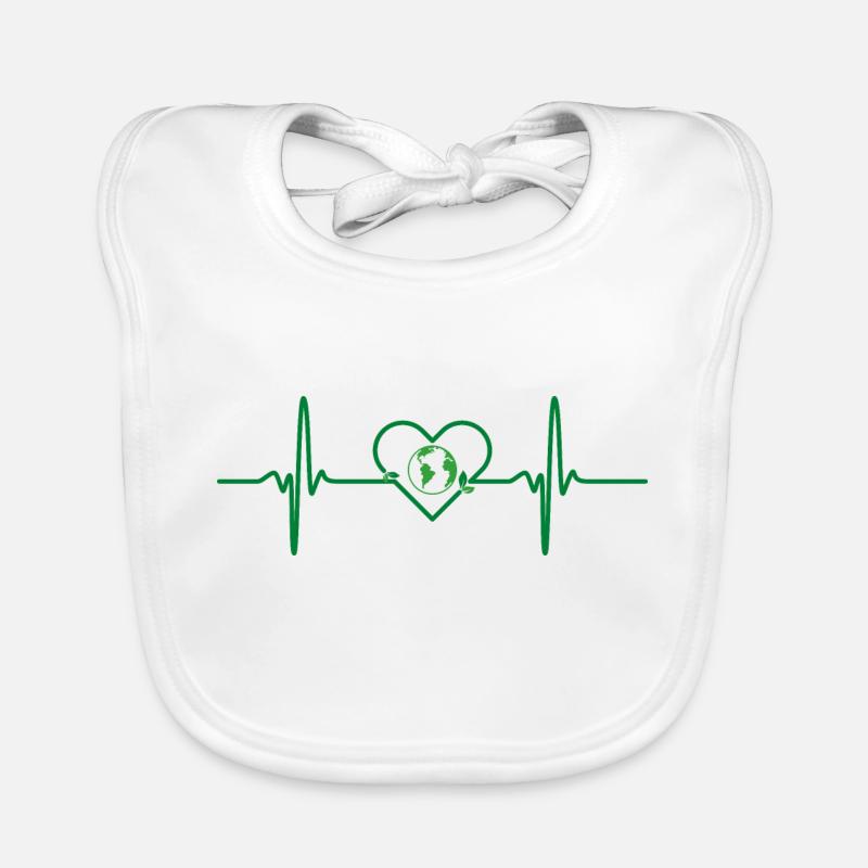 Sustainable heartbeat environment Organic Baby Bibs