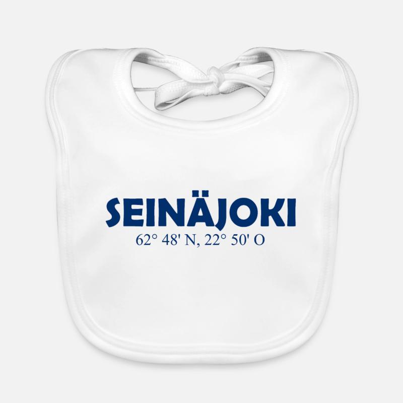 Seinäjoki - Finland - Coordinates - Longitude Organic Baby Bibs