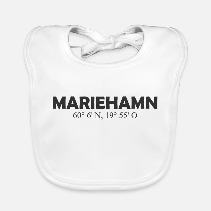 Mariehamn - Finland - Coordinates - Longitude Baby Bio-Lätzchen