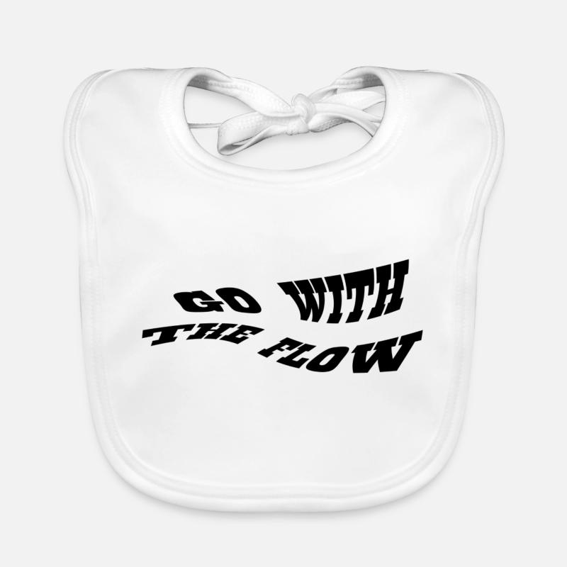 go with the flow - Baby Bio-Lätzchen - Weiß