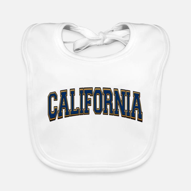 Californie - Bavoir bio Bébé - blanc