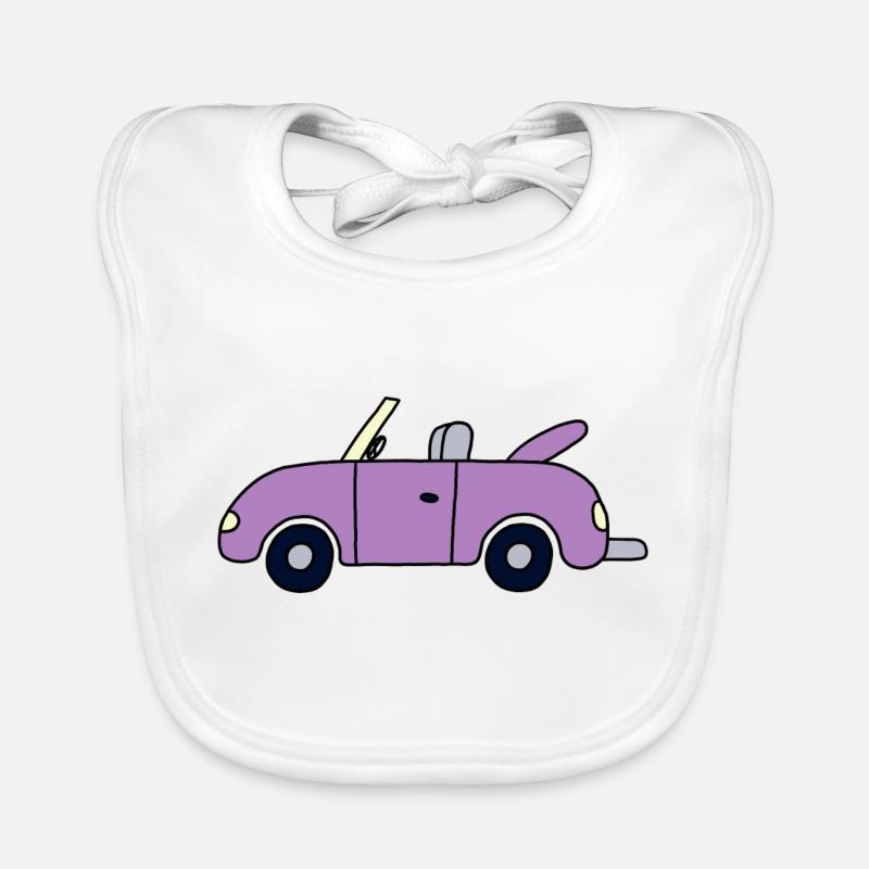 Cabriolet violet Bavoir bio Bébé