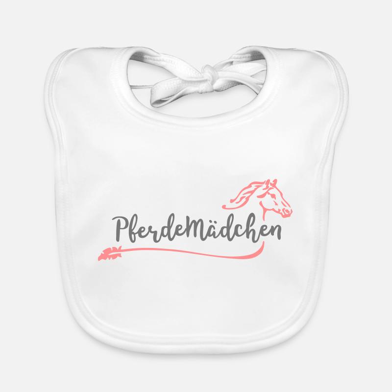 Ich bin ein Pferdemädchen Baby Bio-Lätzchen