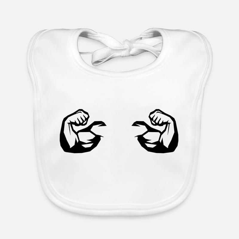 Muscles biceps 2 Organic Baby Bibs