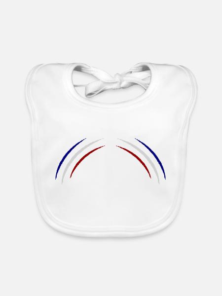 krallen france - Baby Bio-Lätzchen - Weiß - Vorne