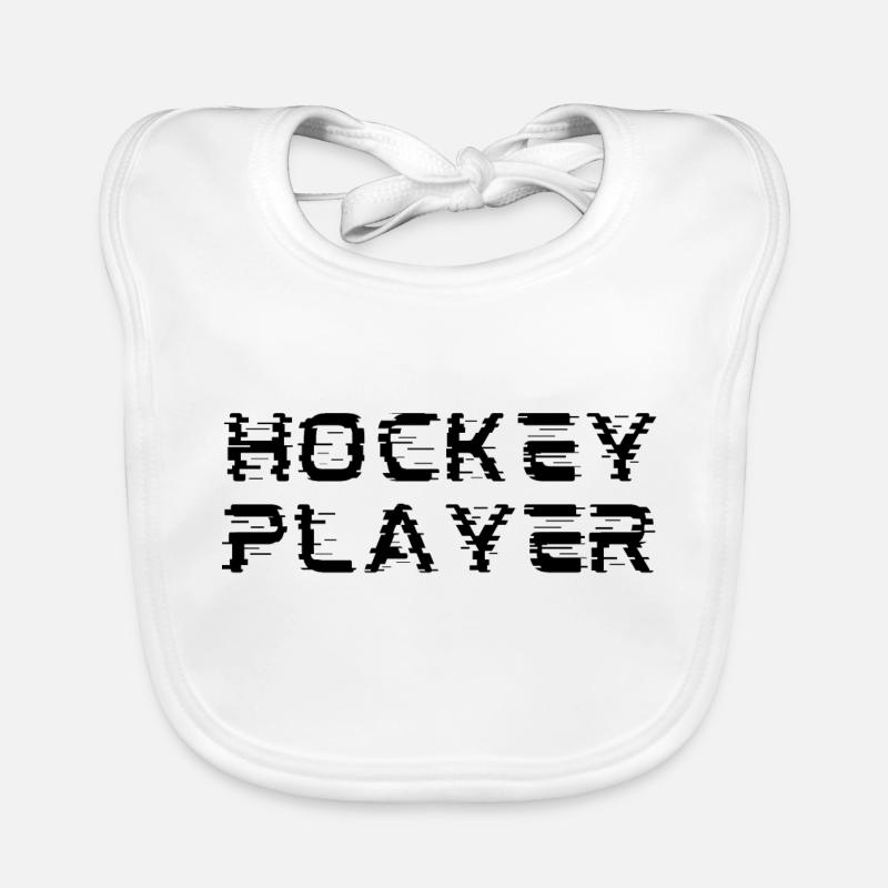 Hockeyspieler originelle Geschenkidee Baby Bio-Lätzchen