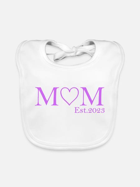 mom est 2023 - Baby Bio-Lätzchen - Weiß - Vorne