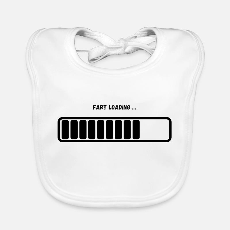 « Fart Loading » Graphique amusant Bavoir bio Bébé