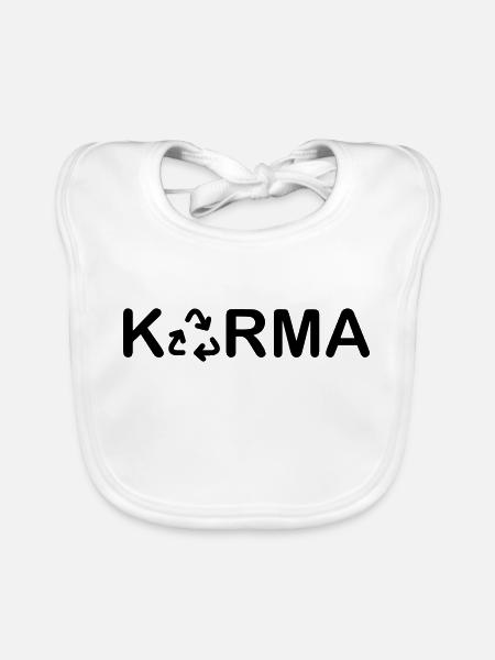 KARMA - Bavoir bio Bébé - blanc - Devant