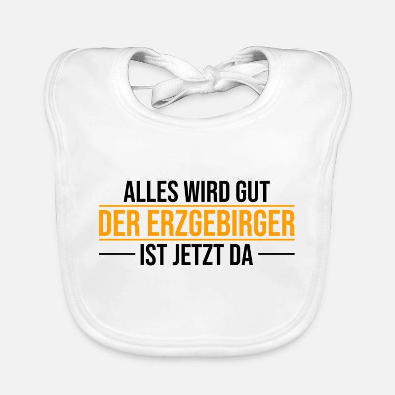 Erzgebirge alles wird gut Baby Bio-Lätzchen