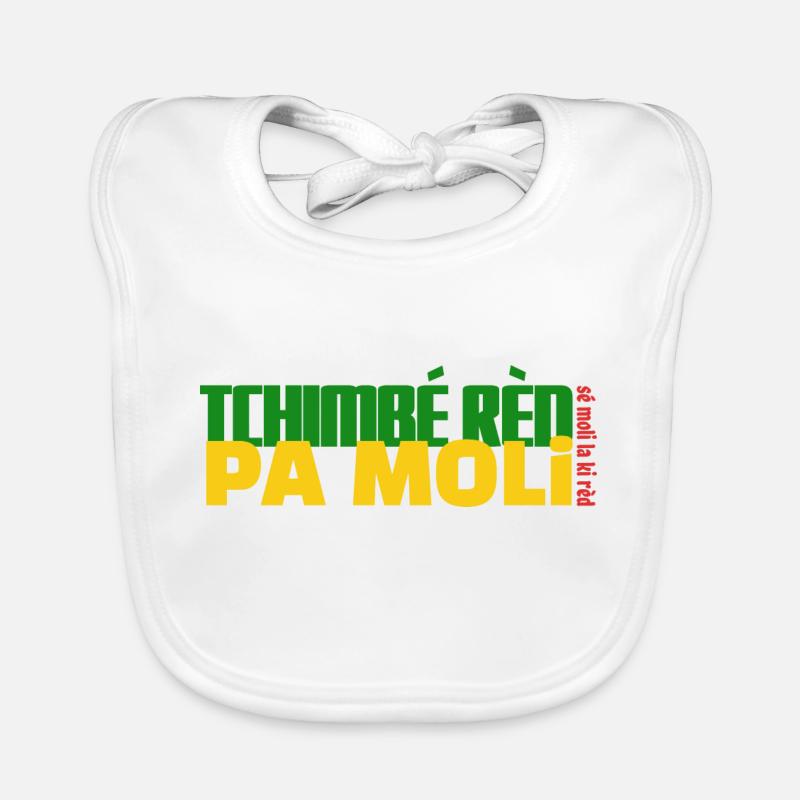 Tchimbé rèd pa moli - Bavoir bio Bébé - blanc