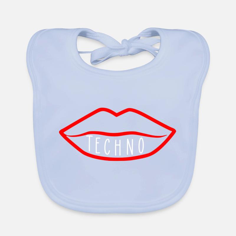 Techno-Musik-Lippe Baby Bio-Lätzchen