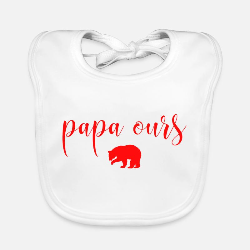Papa ours Bavoir bio Bébé