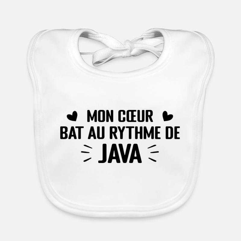Mon Cœur Bat Au Rythme De Java Bavoir bio Bébé