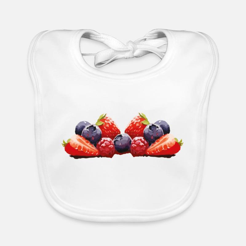 Erdbeere Blaubeere Obst Baby Bio-Lätzchen