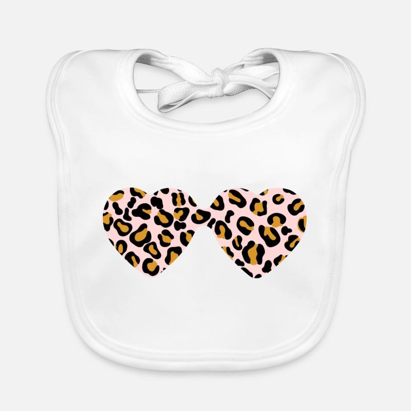 Leopard Sonnenbrille Baby Bio-Lätzchen