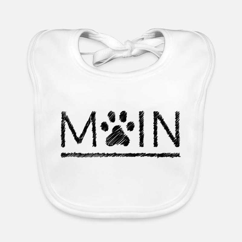 Moin Hundebesitzer Nordsee Geschenkidee Weiß Baby Bio-Lätzchen