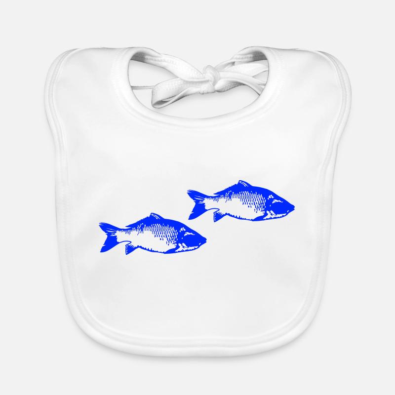 fische - Baby Bio-Lätzchen - Weiß