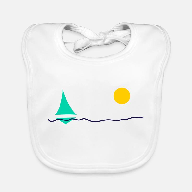 Meer und Boot Baby Bio-Lätzchen
