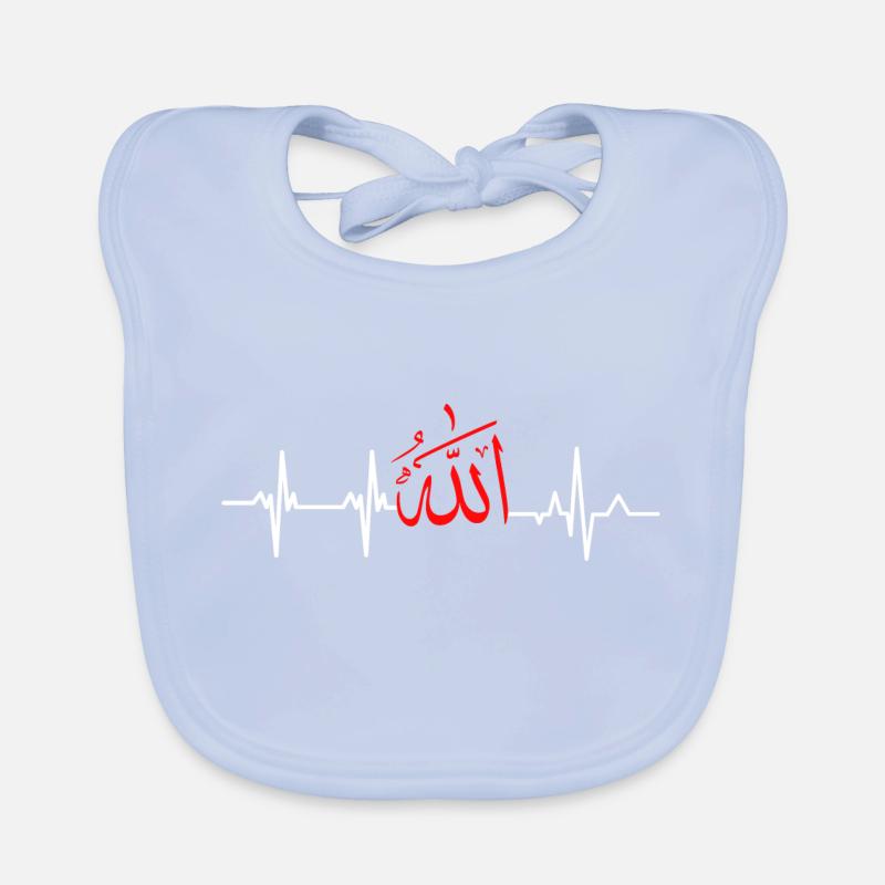 Heartbeat allah Organic Baby Bibs