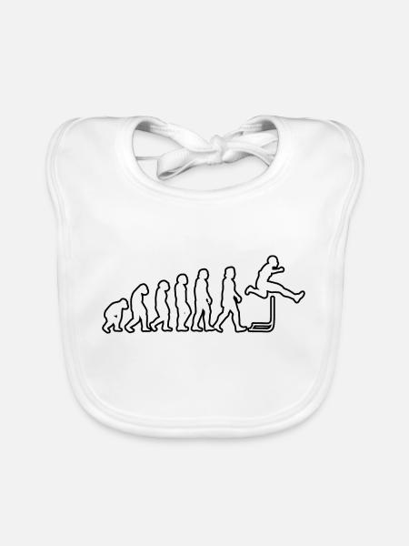 hurdles gift hurdler track and field - Organic Baby Bibs - white - Front